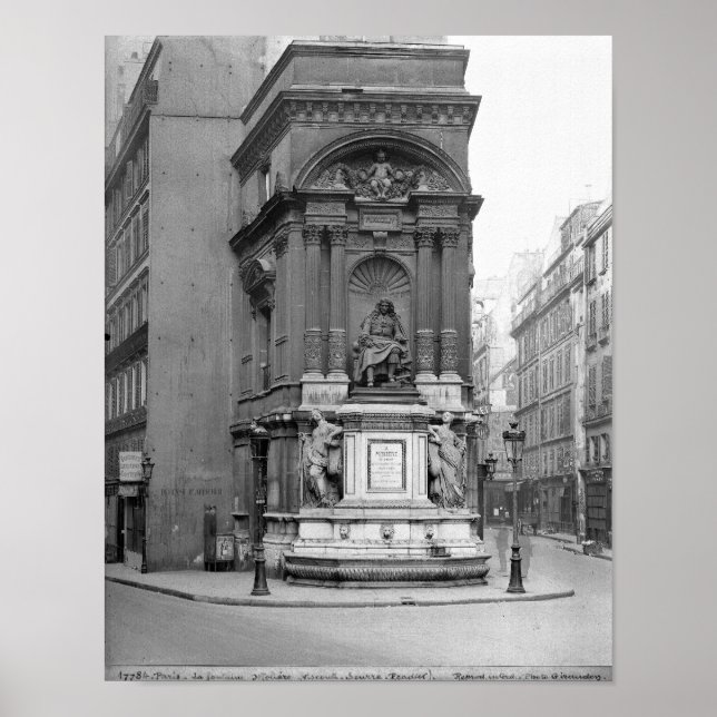 Poster Fontaine de Molière, 1844 (Devant)