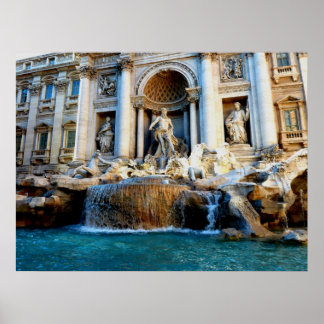 Poster Fontaine de Trevi, Rome, Italie