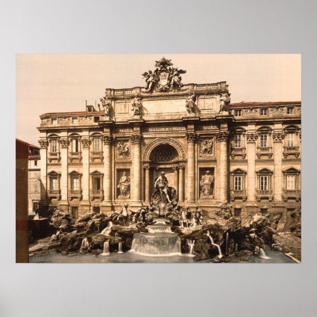 Poster Fontaine de Trevi, Rome, Latium, Italie (Devant)