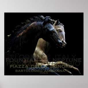 Poster Fontaine des Chevaux de la Mer de Neptune