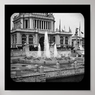 Poster Fontaine électrique équitable du monde de l'affich