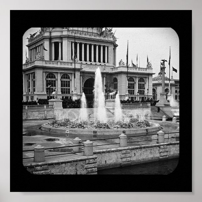 Poster Fontaine électrique équitable du monde de l'affich (Devant)