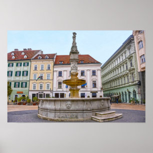 Poster Fontaine Roland, Vieille Ville, Bratislava, Slovaq