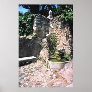 Poster Fontaine romaine, Castello St George, Alfama, Port