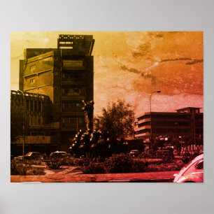 Poster Fontaine vintage Iraq bagdad