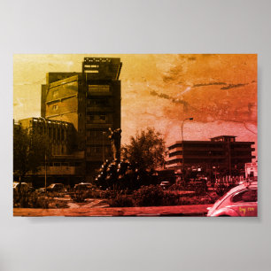 Poster Fontaine vintage Iraq Bagdad