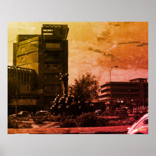 Poster Fontaine vintage Iraq Bagdad