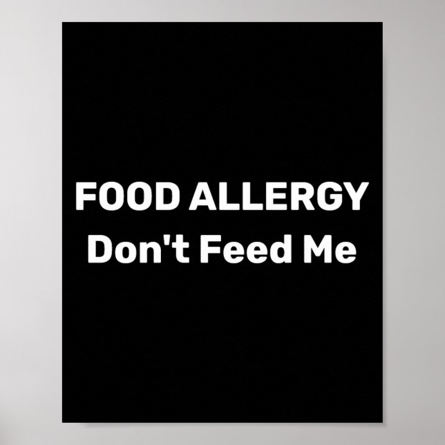 Poster Food Allergy Dont Feed Me Text Template  (Devant)