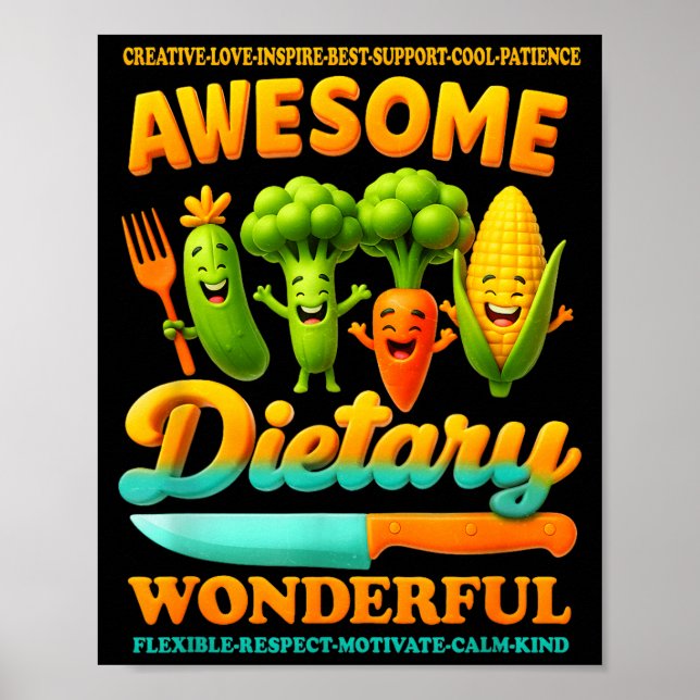 Poster Food Service Week Dietary Appreciation Flexible Re (Devant)