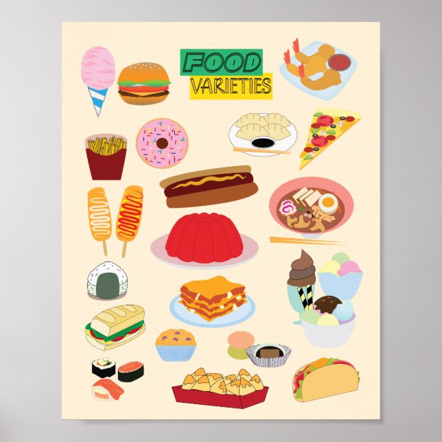 Poster Food Varieties (Devant)