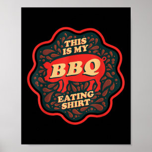 Poster Foodie Drôle Viande Bbq Drôle - Voici Mon Bbq Eati