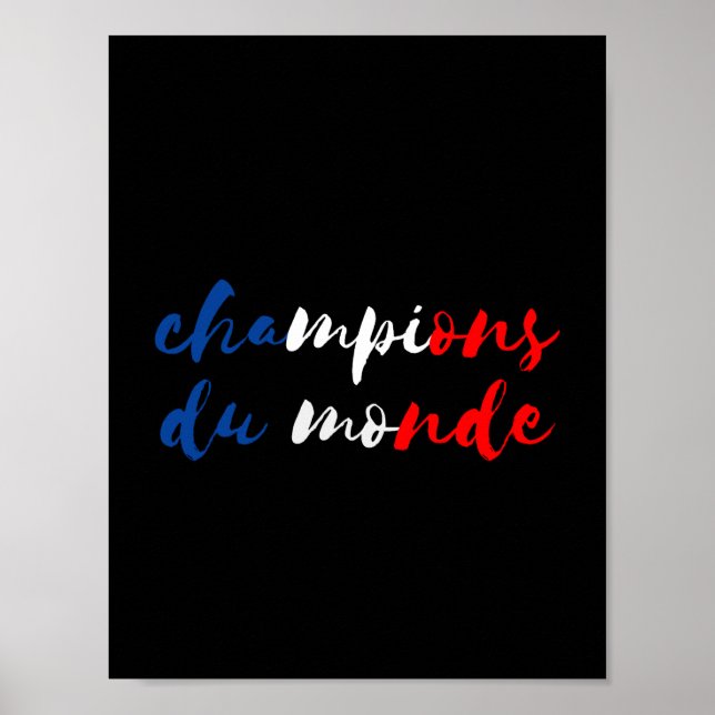 Poster foot France champions du monde 2018 (Devant)