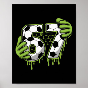 Poster Football 67 Six Seven Alpha Argot 6 7 Mème Enfants