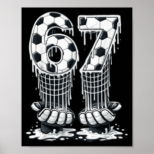 Poster Football 67 Six Seven Drôle 6 7 Mème Garçons Enfan