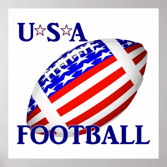 Poster Football américain avec texte (Devant)