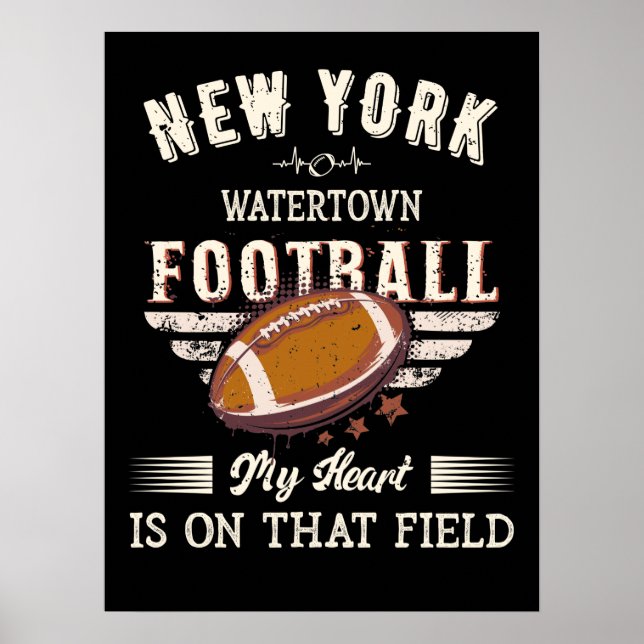 Poster Football américain de New York Watertown (Devant)