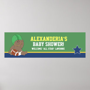 Poster Football Baby Custom Baby shower Bannière Imprimer