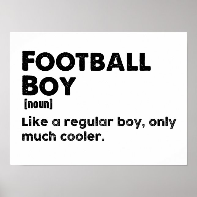 Poster Football Boy Dictionary Définition Drôle (Devant)