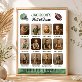 Poster Football de première année d'anniversaire Hall of