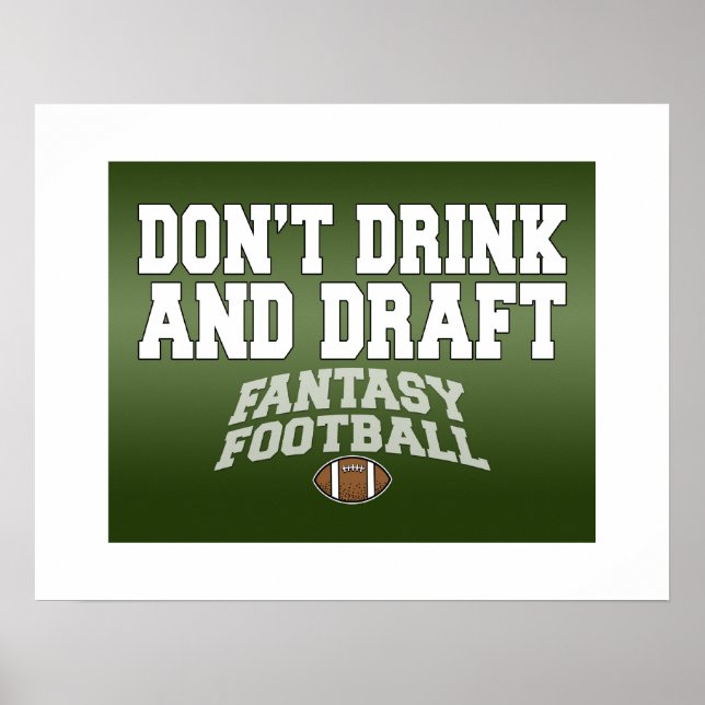 Poster Football d'Imaginaire - Ne buvez pas et ne bavarde (Devant)