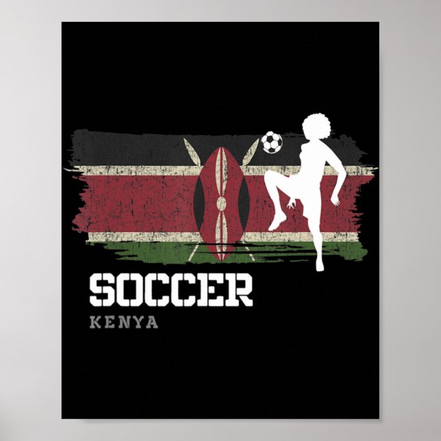 Poster Football Drapeau Football Filles Football (Devant)