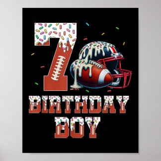 Poster Football Dried 7e anniversaire fête garçon Sport f
