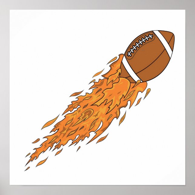 Poster Football en feu (Devant)