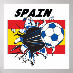Poster Football Espagne