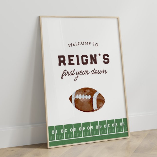 Poster Football garçon première année bas 1er anniversair (Créateur téléchargé)