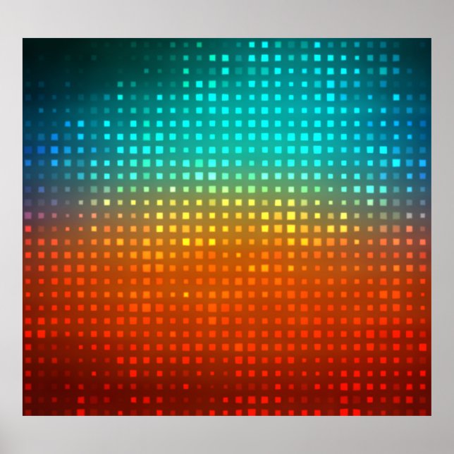 Poster football multicolore Abstrait, lumières artistique (Devant)
