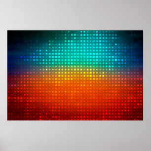 Poster Football ou soccer multicolores Abstraits