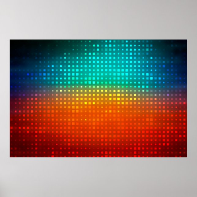 Poster Football ou soccer multicolores Abstraits (Devant)