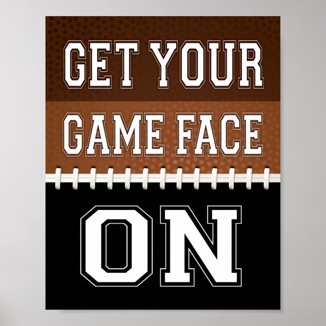 Poster Football Party OBTENEZ VOTRE JEU FACE SUR LE SIGNE (Devant)