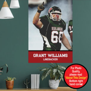 Poster Football personnalisé pour le lycée ou l'universit