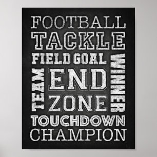 Poster FOOTBALL QUOTES Sign Chalk Print