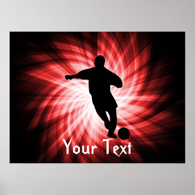 Poster Football ; rouge (Devant)