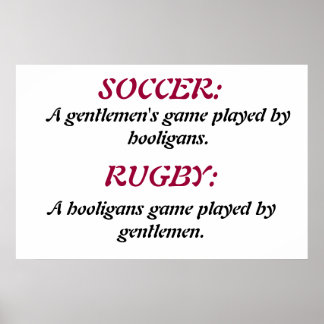 POSTER FOOTBALL & RUGBY.