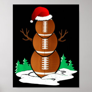 Poster Football Snowman Balls Noël Pyjama cadeaux Hommes