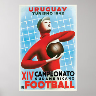 Poster Football soccer Uruguay South American