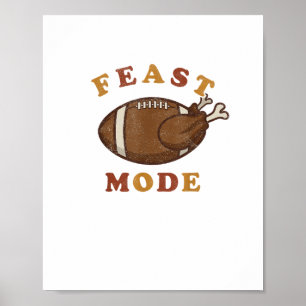 Poster Football Turquie mode fête Thanksgiving Retro Vint