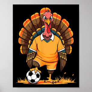 Poster Football Turquie Pèlerin Thanksgiving Citrouille E