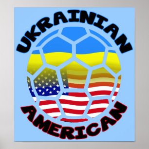 Poster Football ukrainien américain