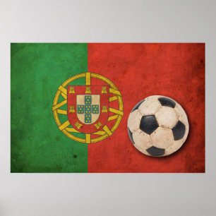 Poster Football vintage Portugal
