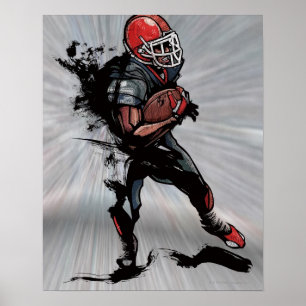Poster footballeur américain