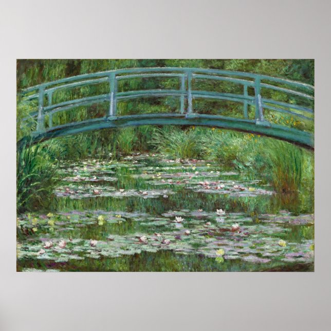 Poster Footbridge Claude Monet Art français (Devant)
