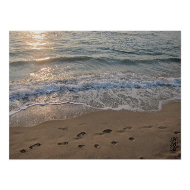 Poster Footprints in the Sand (Devant)