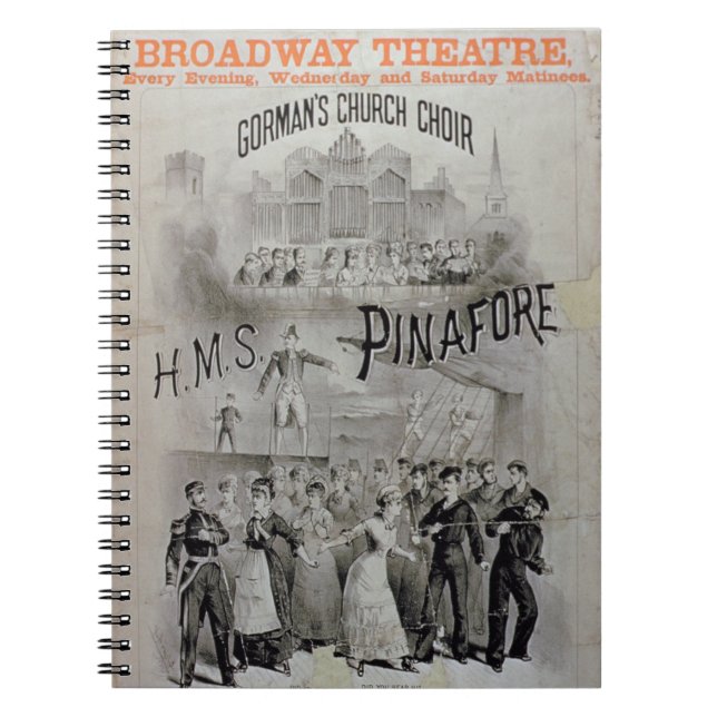 Poster for 'HMS Pinafore', performed by Gorman's C Notebook (Front)