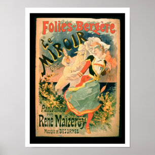 Poster for 'Le Miroir' at the Folies-Bergere, a pa