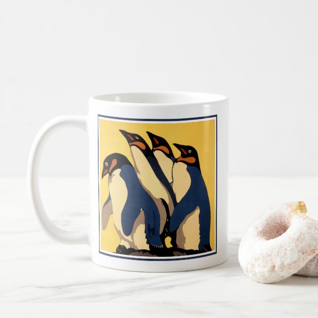 Poster For Subway Transportation To The London Zoo Coffee Mug (With Donut)