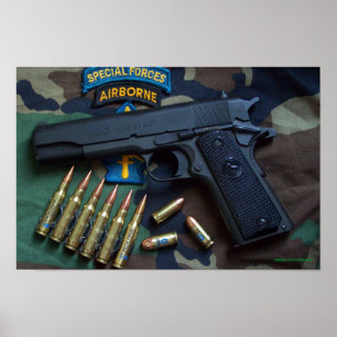 Poster forces spéciales berceaux verts anciens combattant